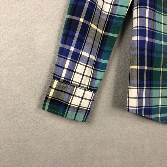 J. CREW Women's Size 4 The Boy Shirt Button Up Blue Plaid - Picture 7 of 9